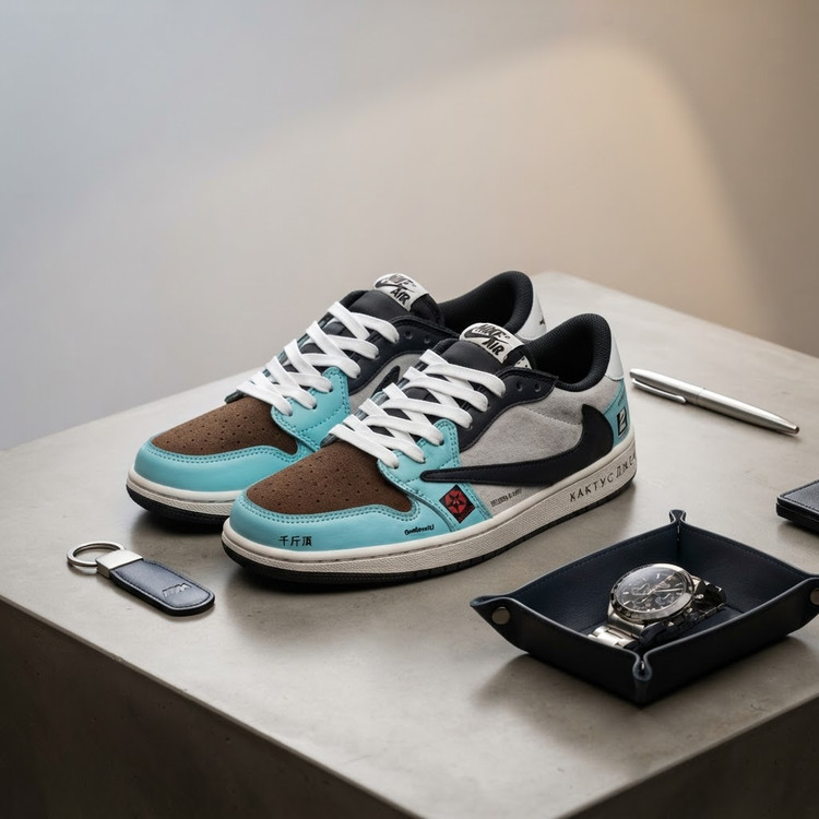 کتونی نایک جردن تراویس اسکات NIKE AIR JORDAN 1 LOW TRAVIS